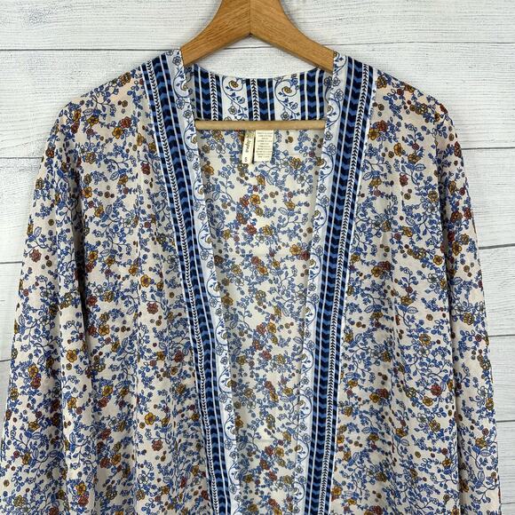 Japna Womens size Small Open Floral Kimono Sheer Boho Cottagecore Feminine - Picture 3 of 8